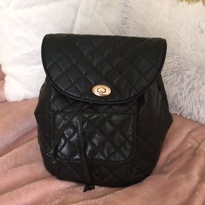 ARIANA GRANDE Quilted Black Backpack Purse NWOT